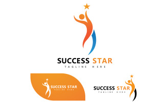 People Success Star Logo Health Life V5