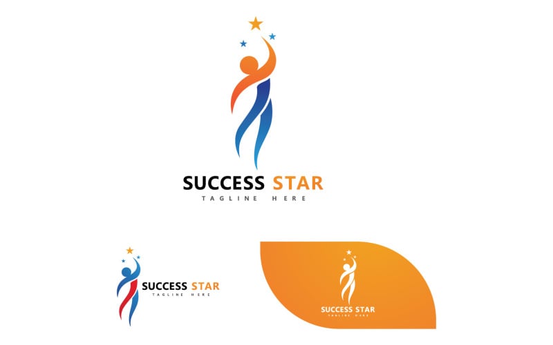 People Success Star Logo Health Life V6 Logo Template