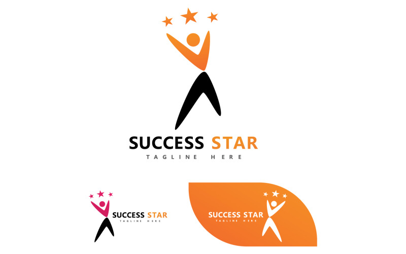 People Success Star Logo Health Life V7 Logo Template