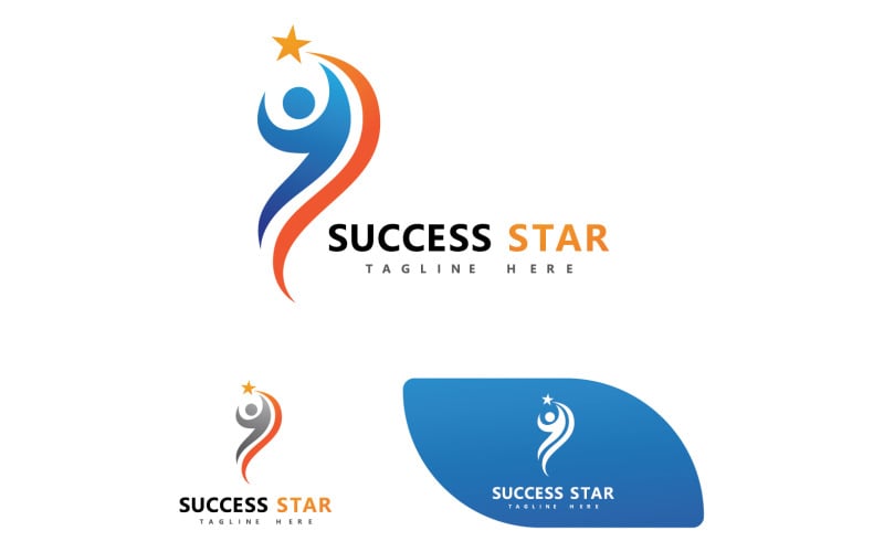 People Success Star Logo Health Life V8 Logo Template