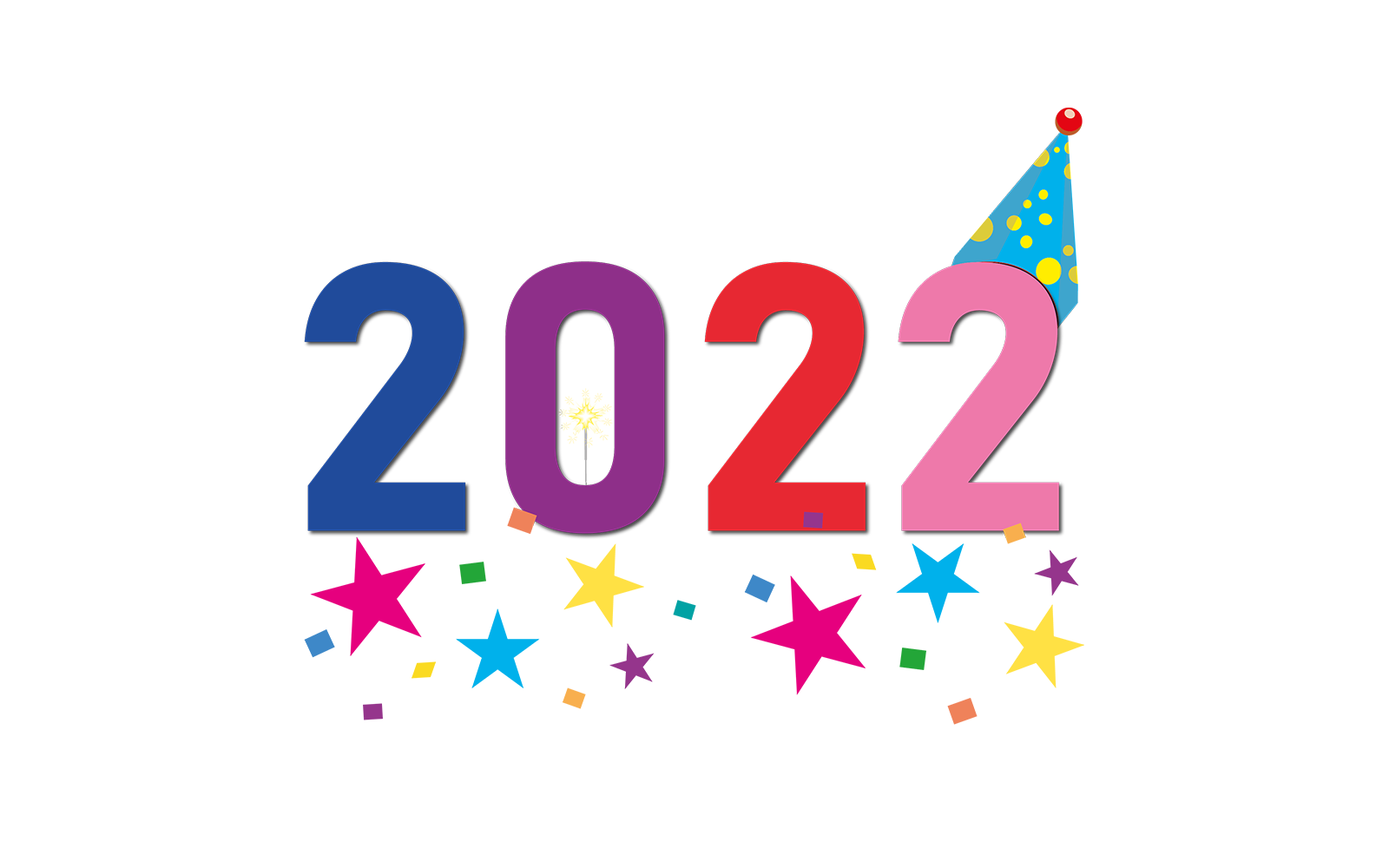 2022 Colorful Font Vector