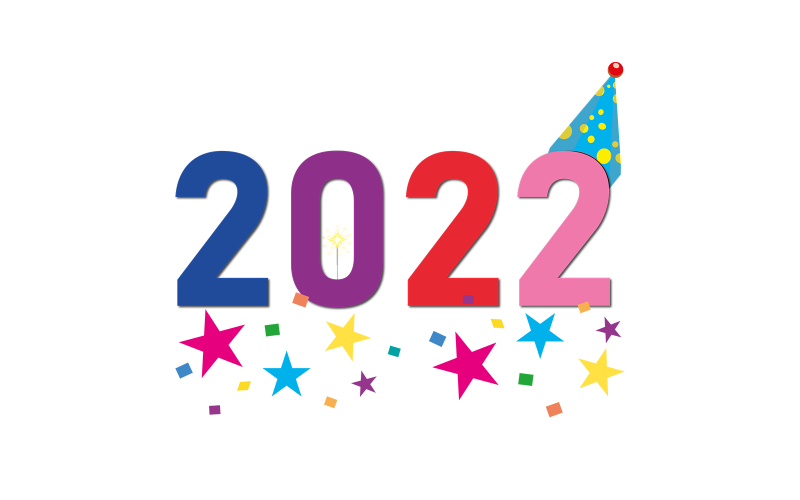 2022 Colorful Font Vector Vector Graphic