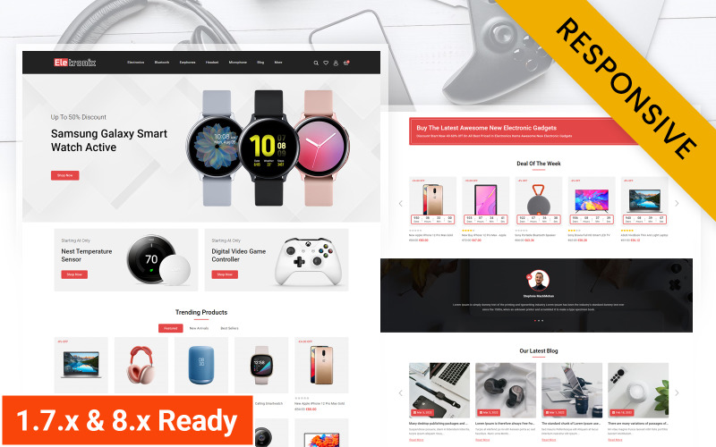 Electronics and Computers Store Prestashop Responsive Theme PrestaShop Theme