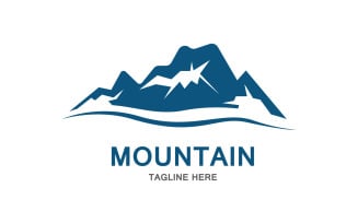 Mountain Icon Logo Design Vector Landscape V10
