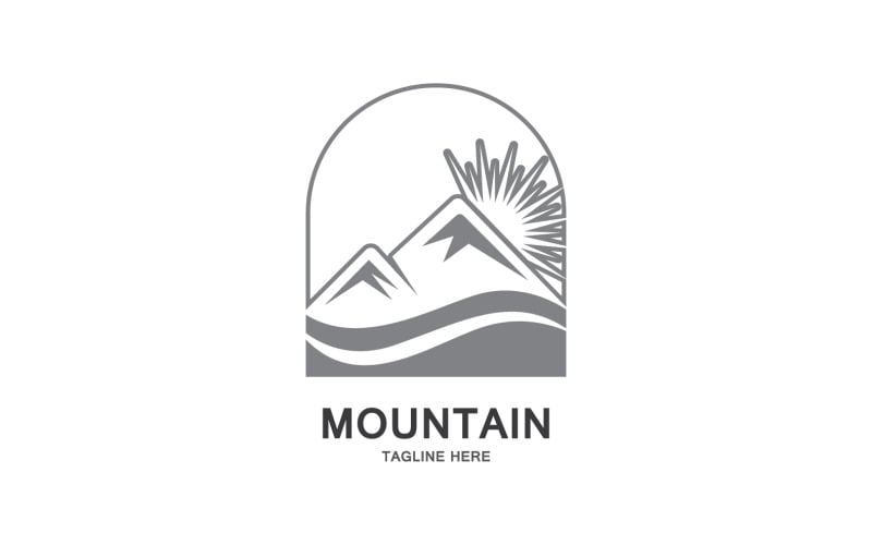 Mountain Icon Logo Design Vector Landscape V17 Logo Template