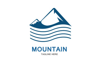 Mountain Icon Logo Design Vector Landscape V8