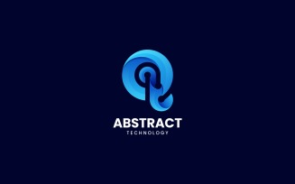 Abstract Tech Color Gradient Logo