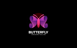 Beauty Butterfly Gradient Logo