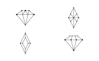 Diamond Line Icon Design Vector Template V10