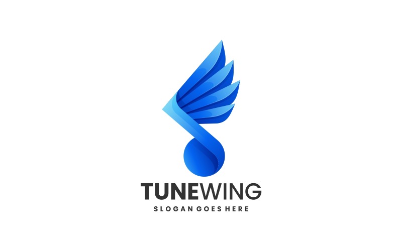 Tune Wing Gradient Logo Style Logo Template