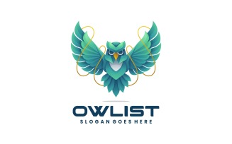 Vector Owl Gradient Logo Template