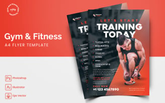 Gym and Fitness Flyer Print and Social Media Template-02