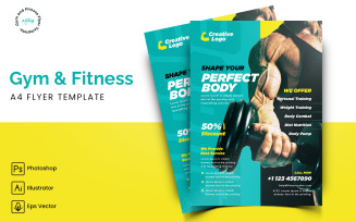 Gym and Fitness Flyer Print and Social Media Template-03