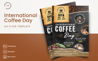 International Coffee Day Flyer Print and Social Media Template