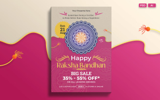 Raksha Bandhan Flyer Print and Social Media Template