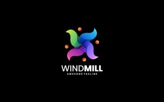 Windmill Gradient Colorful Logo Template