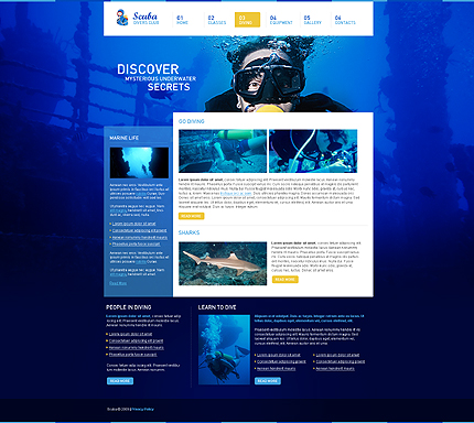 Diving Website Template #25512 by WT - Website Templates