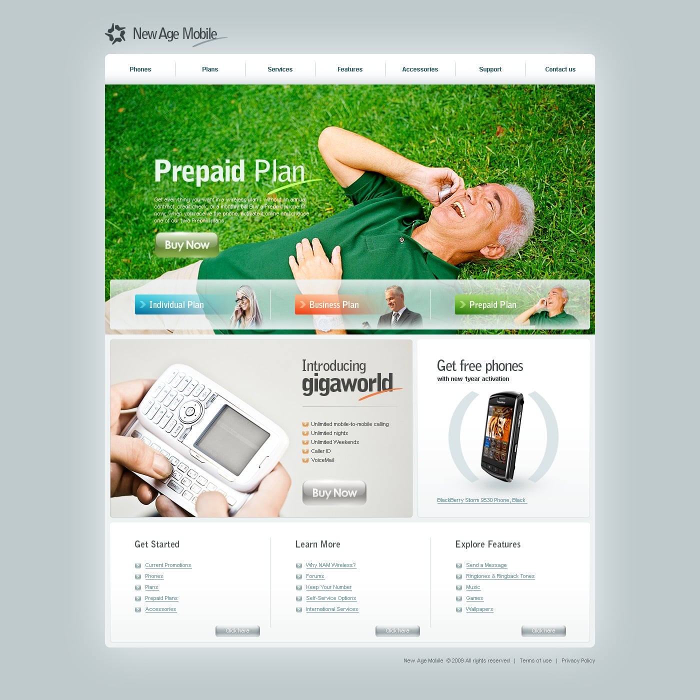 Mobile Company site Template 25546