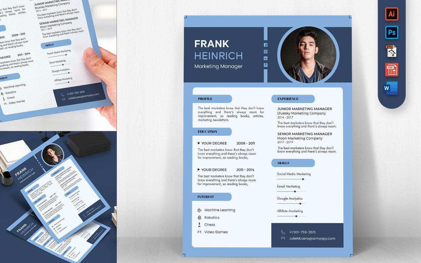 Template #255003 Apply Blue Webdesign Template - Logo template Preview