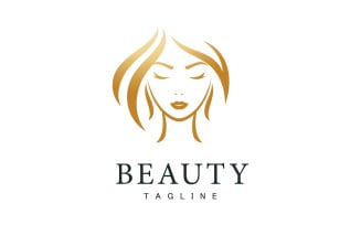 Beauty Woman Logo Icon Design Vector V2