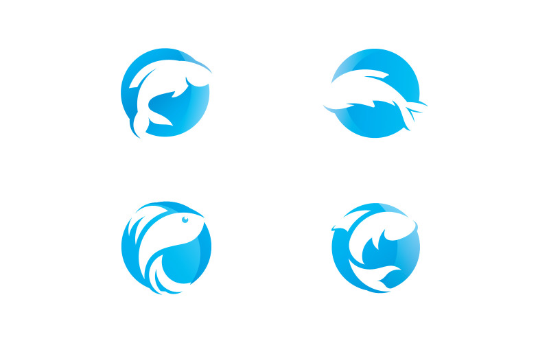 Fish Logo Icon Design Vector V10 Logo Template