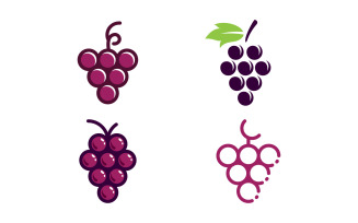 Grape Fruit Logo Icon Design Vector V5