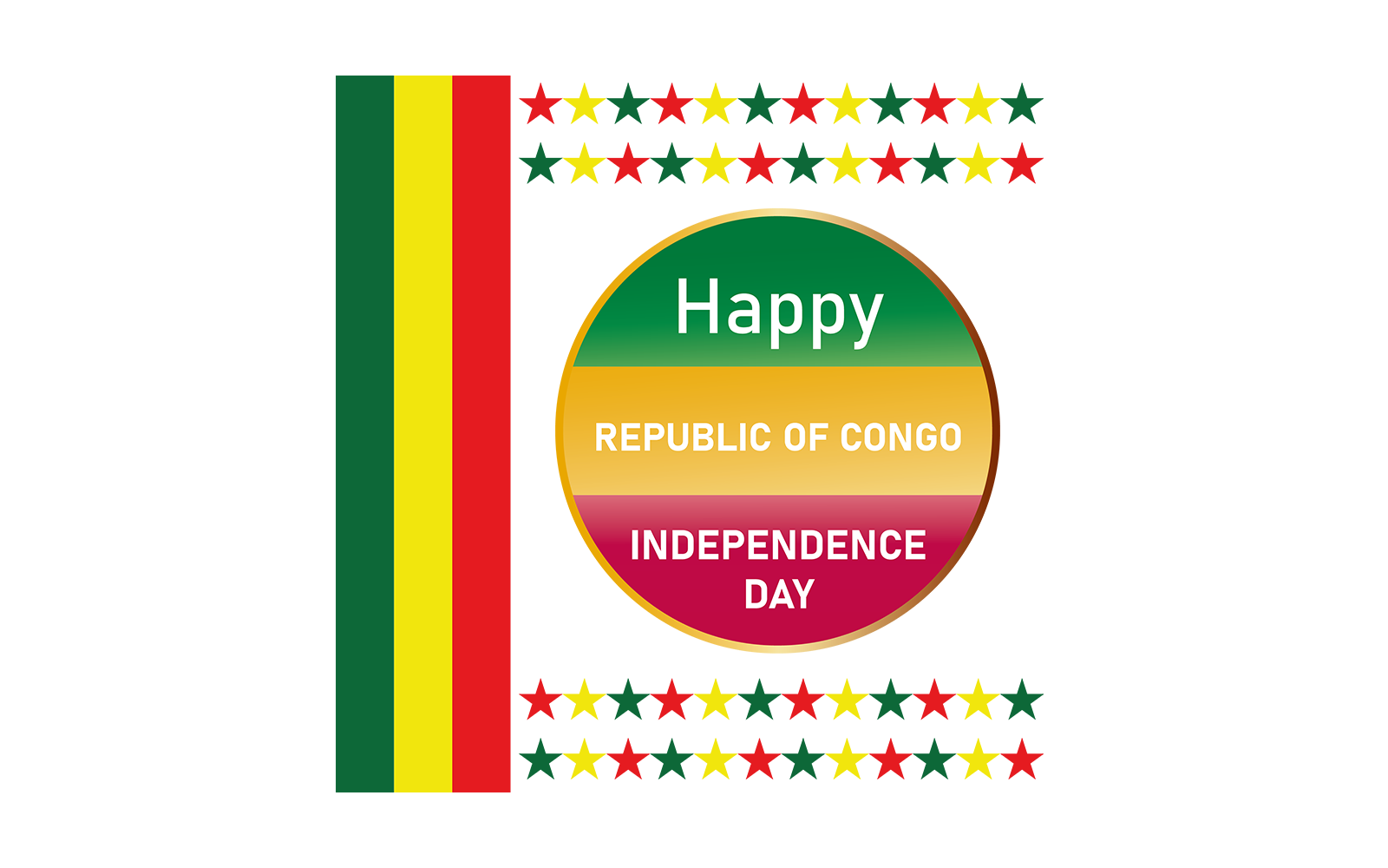 Republic Of Congo Independence Day Vector