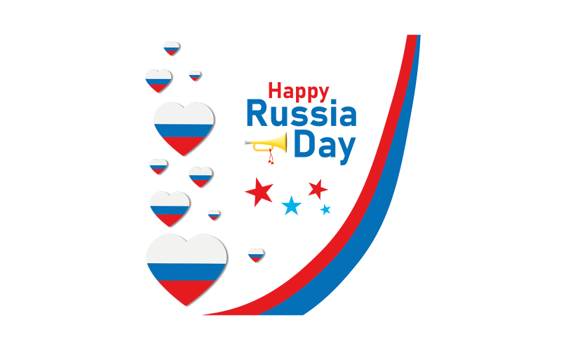 Happy Russia Day Template Vector Vector Graphic