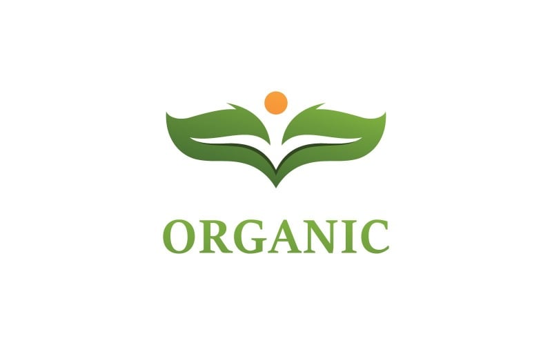 Green leaf organic Logo Vector Symbol V1 Logo Template