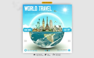World Travel Social Media Post Templates