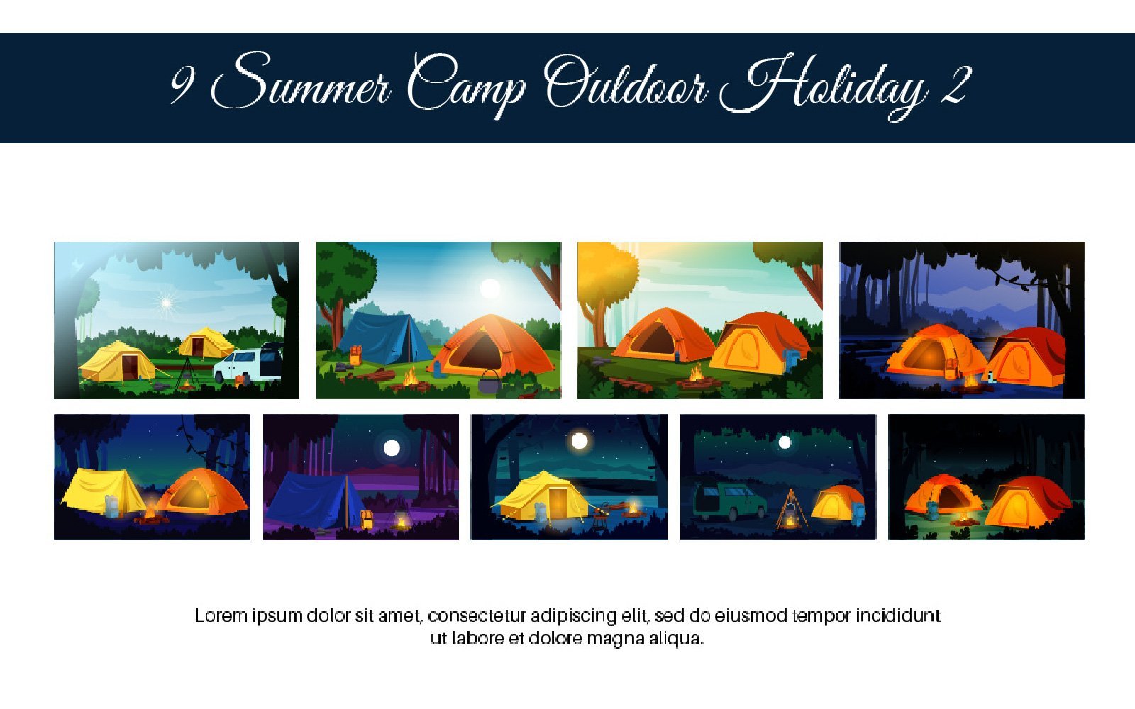 Template #255332 Night Camp Webdesign Template - Logo template Preview