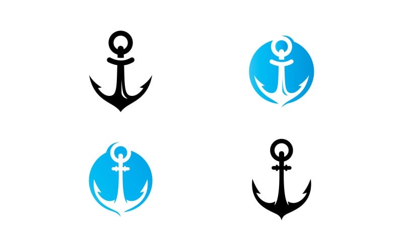 Anchor Logo Vector Symbol V4 Logo Template