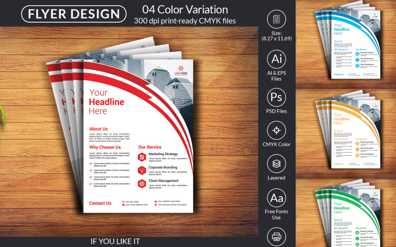 Creative Flyer Design Template V1 Corporate Identity