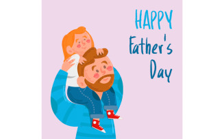 Free Cartoon Father's Day Illustration