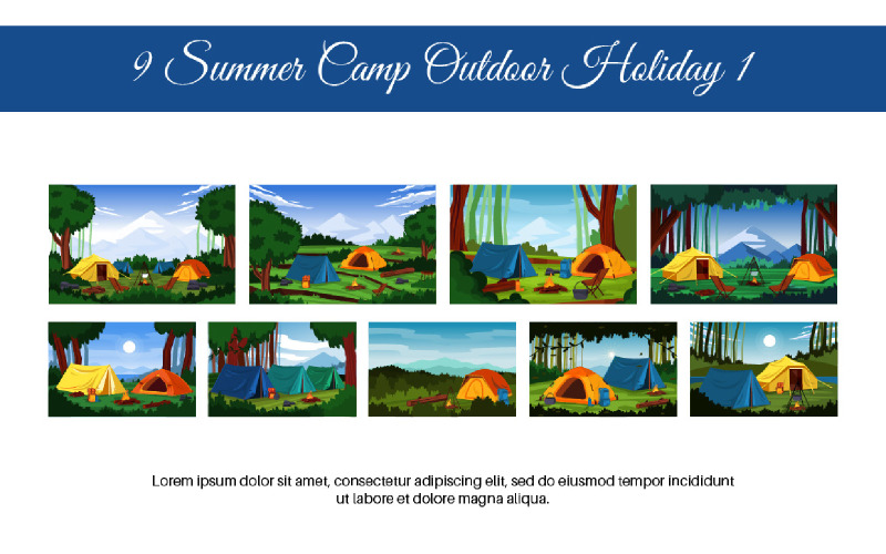 9 Summer Camp Outdoor Holiday 1 Illustration