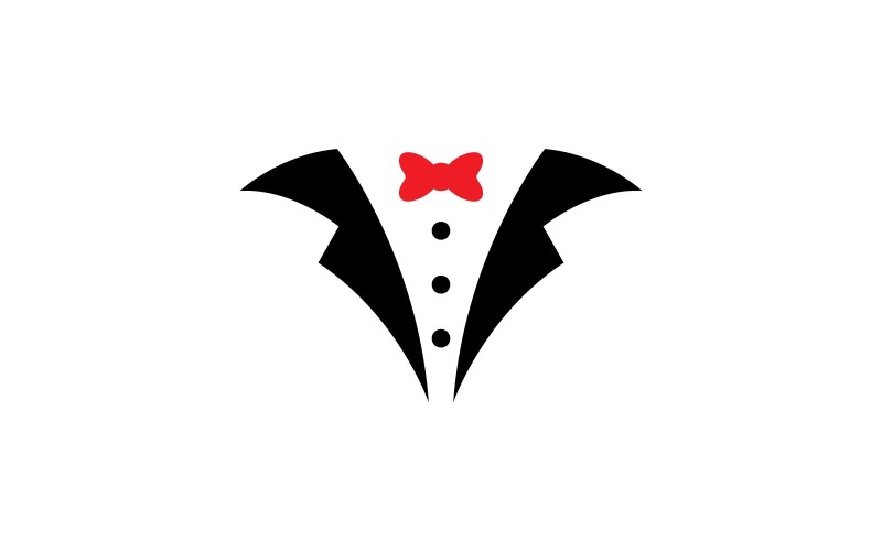 Tuxedo Dress Logo Vector Symbol V5 Logo Template