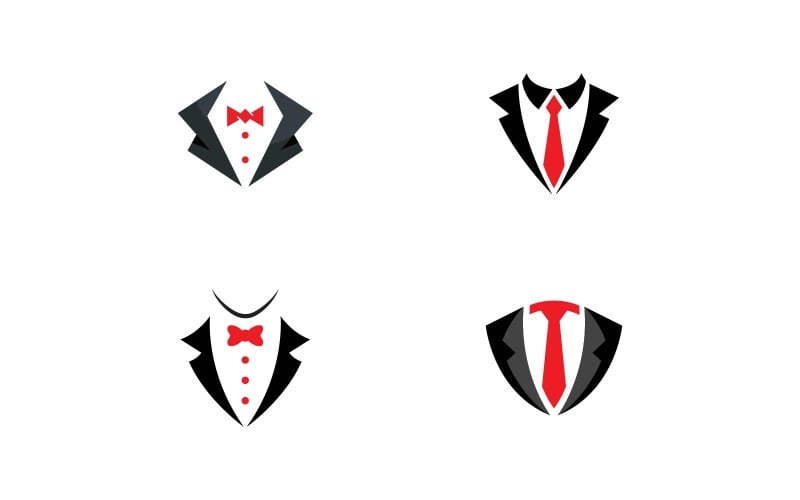 Tuxedo Dress Logo Vector Symbol V9 Logo Template
