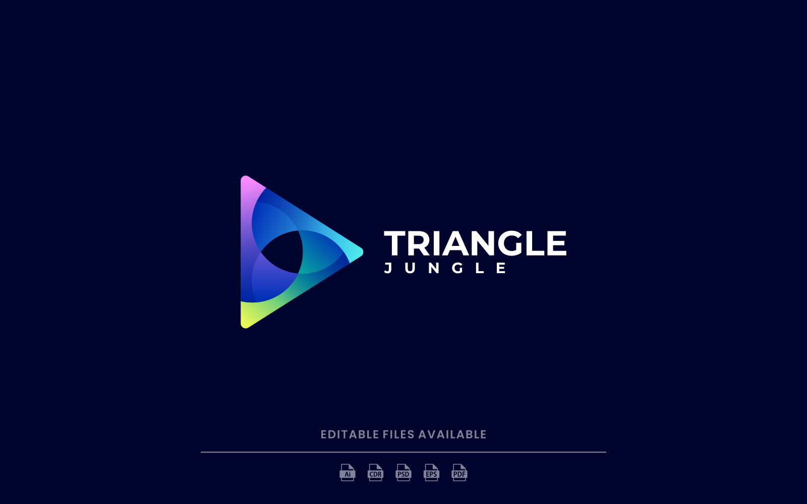 Triangle Gradient Color Logo Design
