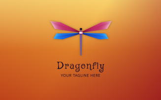 Dragonfly Modern Minimal Gradient Logo Template