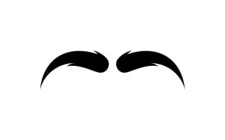 Moustache Logo Vector Symbol V8