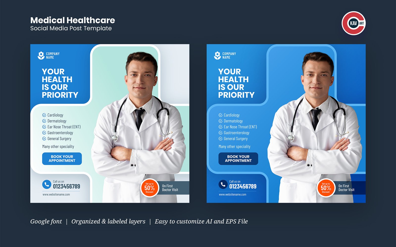 Kit Graphique #255552 Hospital Docteur Divers Modles Web - Logo template Preview