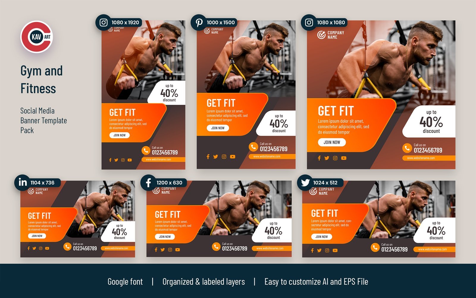 Kit Graphique #255564 Gym Fitness Divers Modles Web - Logo template Preview