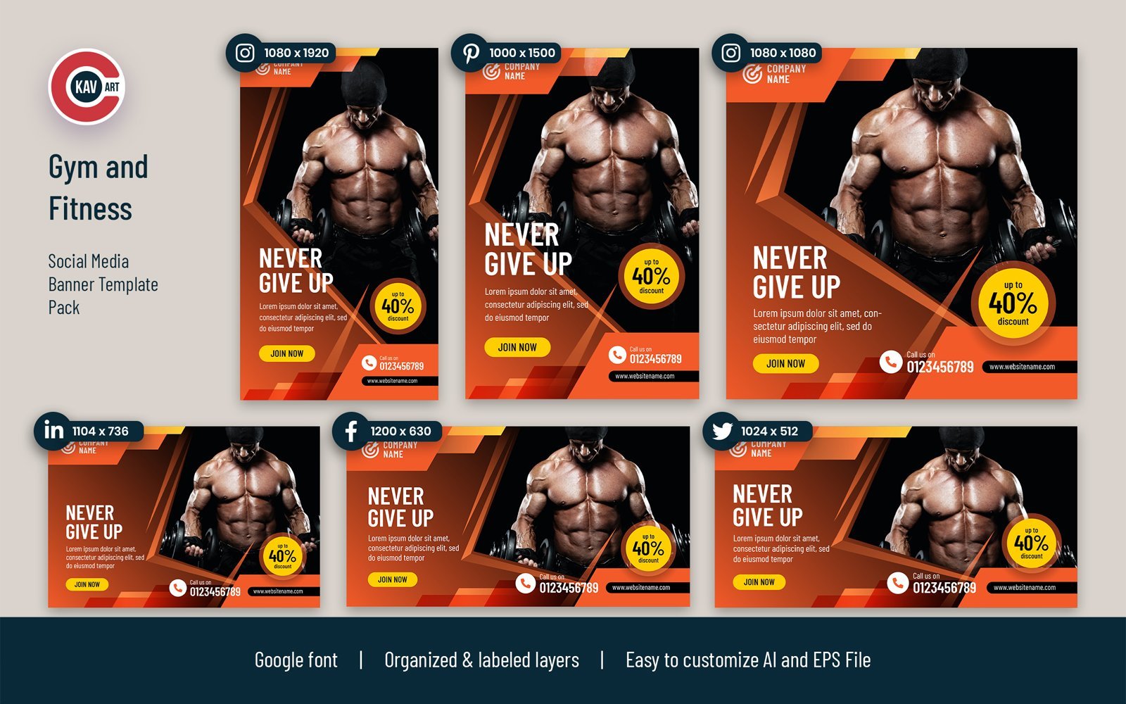 Template #255566 Fitness Media Webdesign Template - Logo template Preview