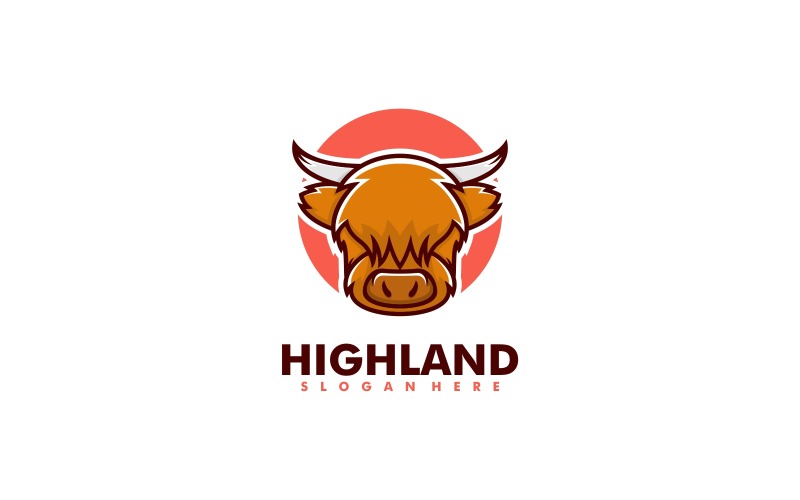 Bull Simple Mascot Logo Design Logo Template