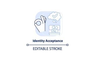 Identity Acceptance Light Blue Concept Icon