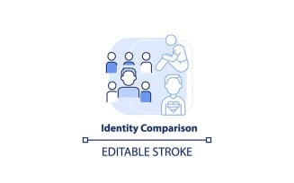 Identity Comparison Light Blue Concept Icon
