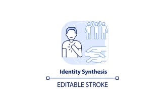 Identity Synthesis Light Blue Concept Icon