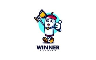 Winner Mascot Cartoon Logo