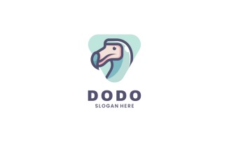 Dodo Bird Simple Mascot Logo Style