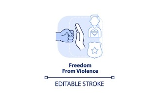 Freedom From Violence Light Blue Concept Icon